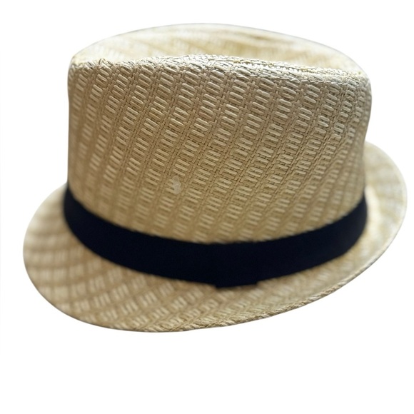 Milani 100% Straw Fedora Natural Hat Small Medium - Picture 1 of 14